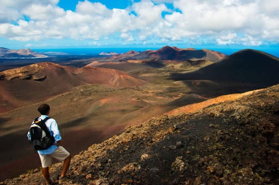 Arrecife/Playa Blanca: Timanfaya National Park Area Day Tour - Entering Timanfaya National Park by coach