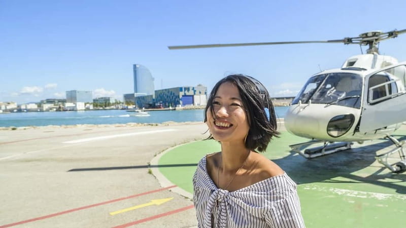 Barcelona: Helicopter Flight over Barcelona's Coastline - A short flight with a fast-changing view