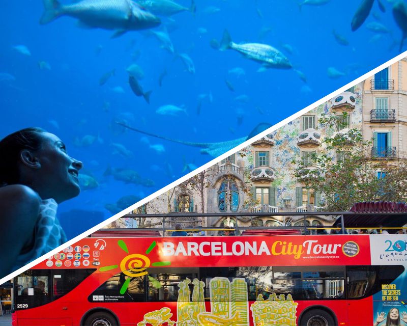 Barcelona: Hop-On Hop-Off Bus & Aquarium Tour - Orange West route: Montjuïc, museums, and Camp Nou