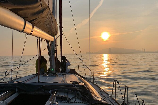 Barcelona Private Sunset Sailing with Drinks - Leaving Port Olímpic on a private sail