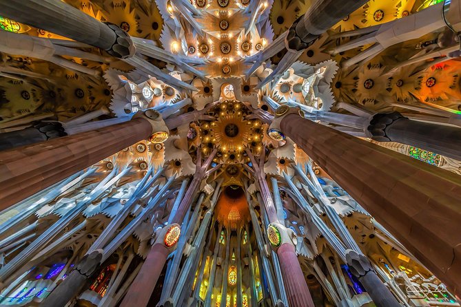 Barcelona: Sagrada Familia Fast Track Tour with Tower Option - The Nave, Columns, and Colored Glass