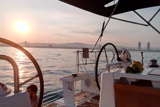Barcelona Sensational Sunset Tour with Open Bar and Snacks - Sunset views, with a Barcelona-shaped catch