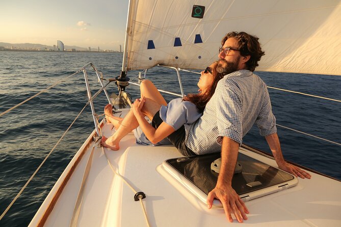 Barcelona Unique Sunset Sailing Experience with Tapas & Open Bar - Barcelona from the water at sunset