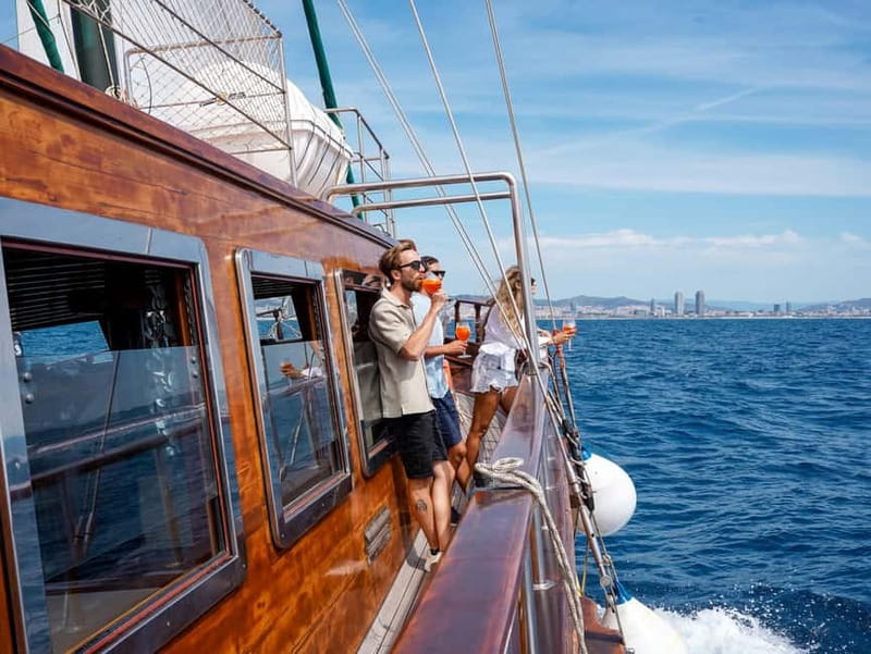 Barcelona: Wooden Boat Sailing with Tapa and Welcome Drink - The views and the photo opportunities