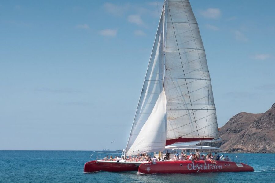 Caleta de Fuste: Catamaran Sailing Experience - Pozo Negro Bay: swimming, snorkeling, and quiet time