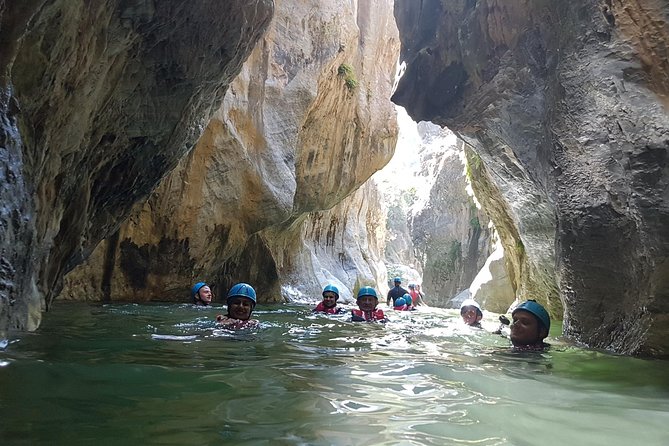 Canyoning Gorge Descent, river walk in Benahavis. - Guides Sebastian and Antonio set the tone