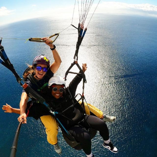 Costa Adeje: Tandem Paragliding Flight with Pickup - From hotel pickup to the mountain road