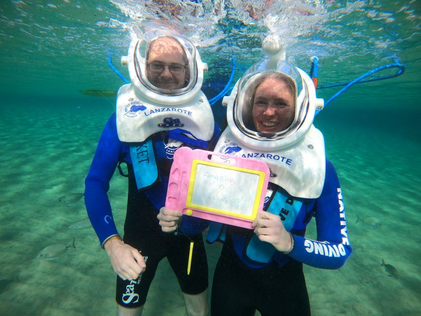 Costa Teguise : Underwater Sea Trek Experience - Entering the water and finding your underwater balance