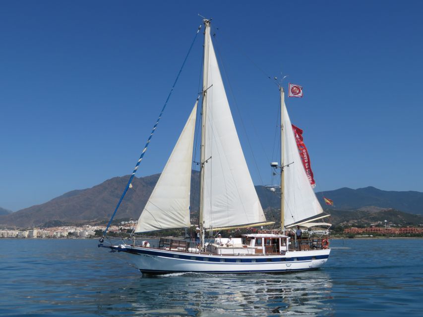 Estepona: Dolphin Watching Sailboat Cruise with Drink - The first hour: sailing out across Estepona Bay