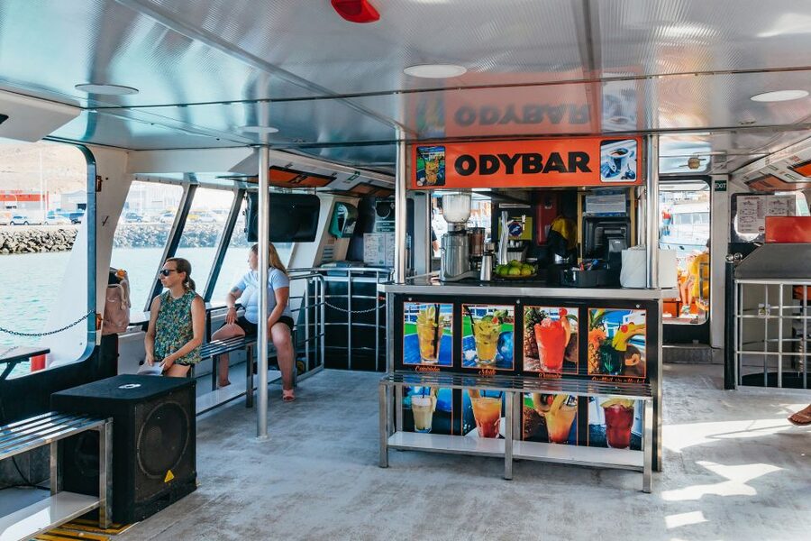 Fuerteventura: Glass Bottom Boat Cruise with Lunch & Drinks - The swimming stop, slide, and water sports