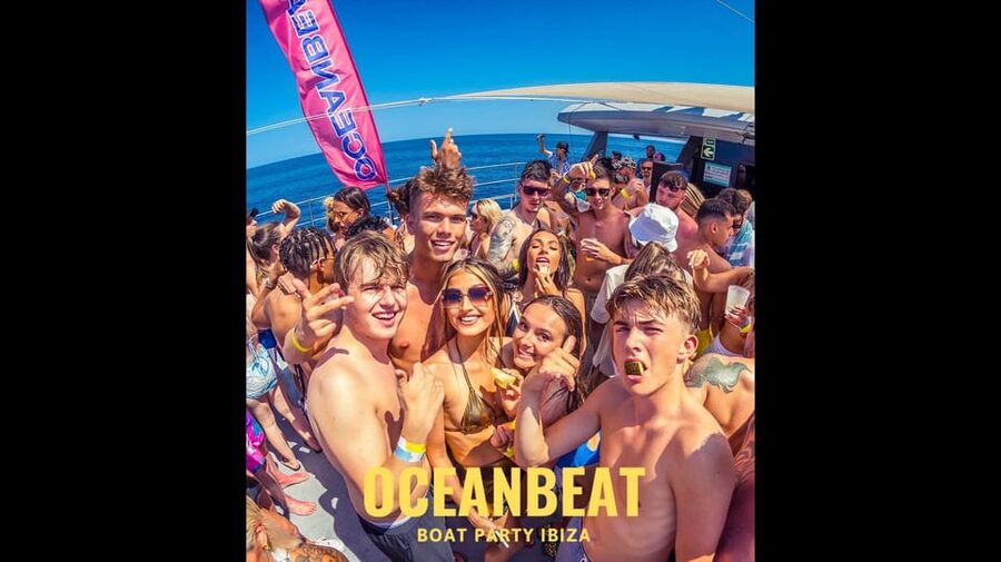Ibiza: Ocean Club Boat Party with Premium Drinks, Food, & DJ - Boarding at Playa den Bossa