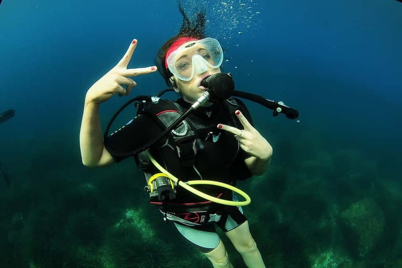 Ibiza Scuba Diving for Beginners and Snorkeling - Finding the yellow boat in San Antonio