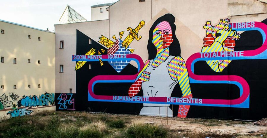 Madrid: Street Art Tour with Local Graffiti Hunter - La Tabacalera: art on a former tobacco factory