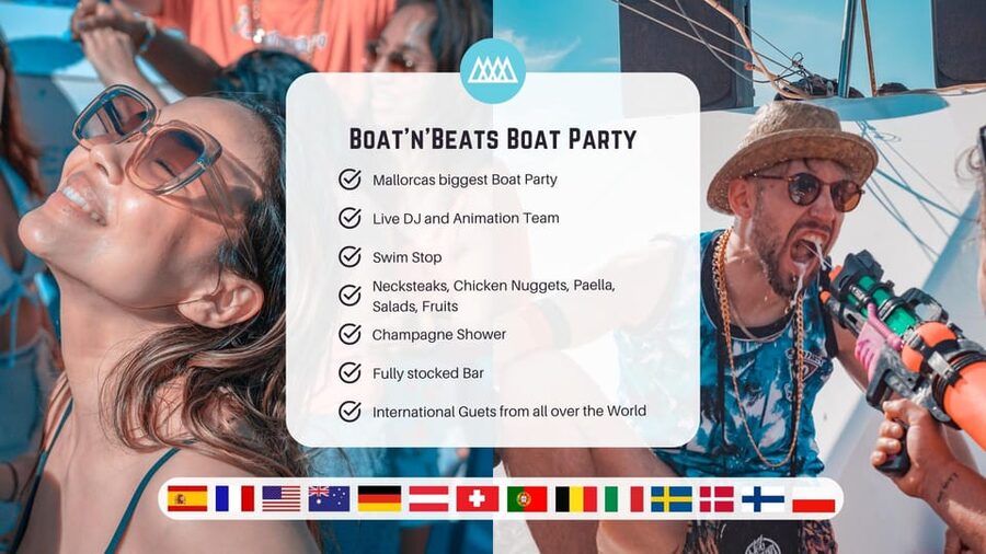 Mallorca: Boat Party with DJ, Buffet and Entertainment - Setting sail from Palma Marina