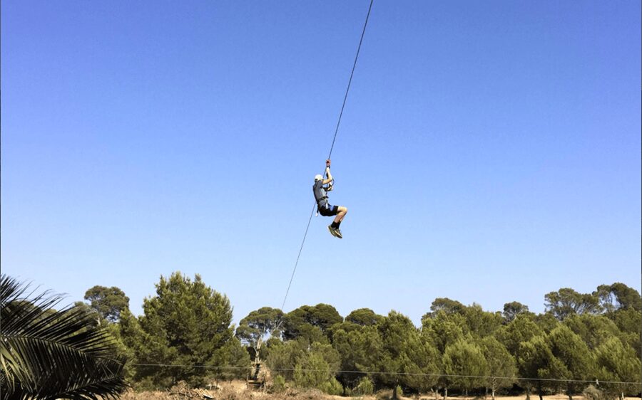 Palma: Family or Sports Course Adventure at Forestal Park - The 200-meter zip line