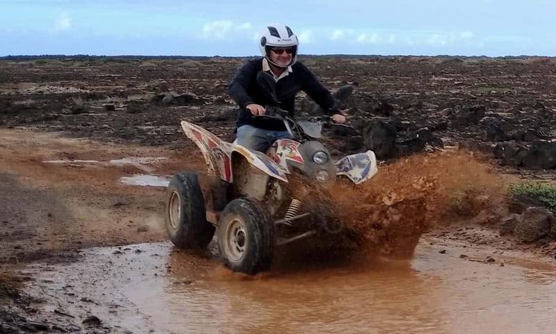 Playa Blanca: Guided Quad Bike Tour - From Playa Blanca to the volcanic ground