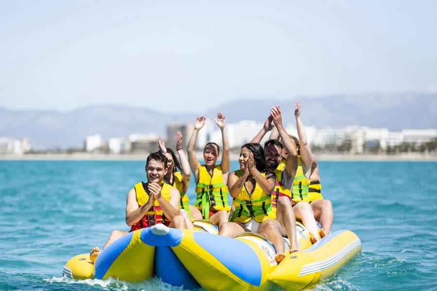 Playa de Palma: Banana Boat Ride - A short, splashy ride beside Playa de Palma