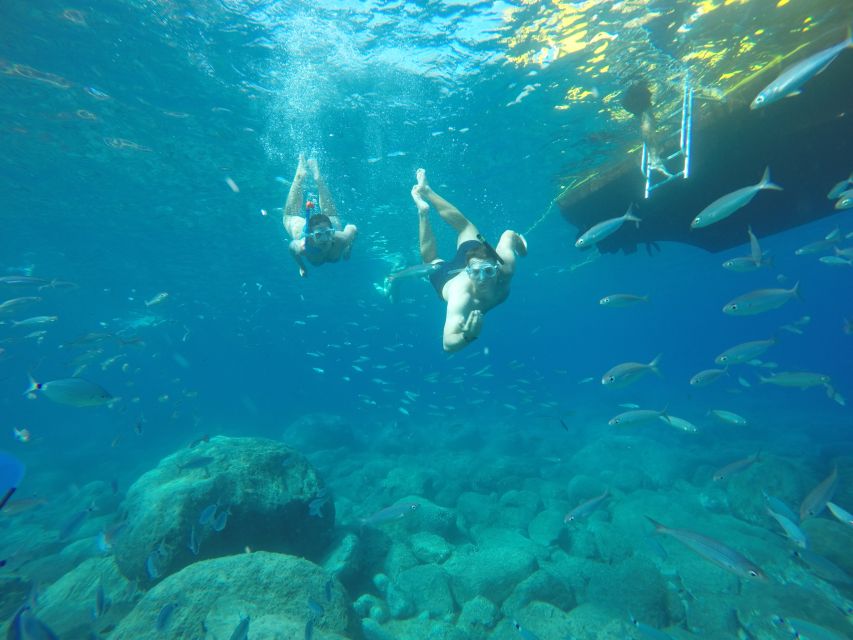 Puerto de Mogan: Boat and Snorkeling Trip - The coastal run toward Playa de Tasarte