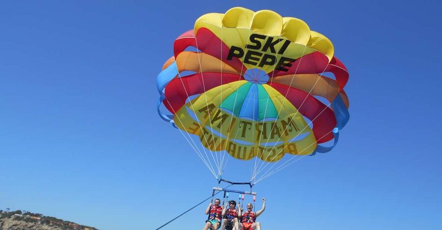 Santa Eulària des Riu: Parasailing Boat Cruise with Drinks - Key points at a glance