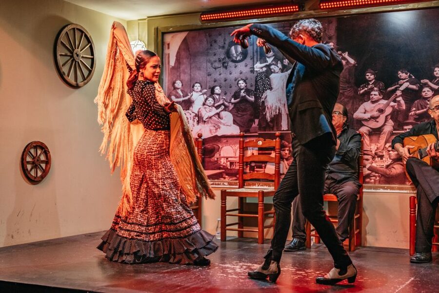 Seville: Flamenco Show with Andalusian Dinner at La Cantaora - Entering a recreated Café Cantante