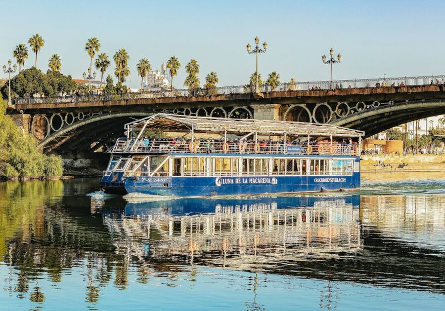 Seville: Guadalquivir River Cruise - What you see from the two-deck boat