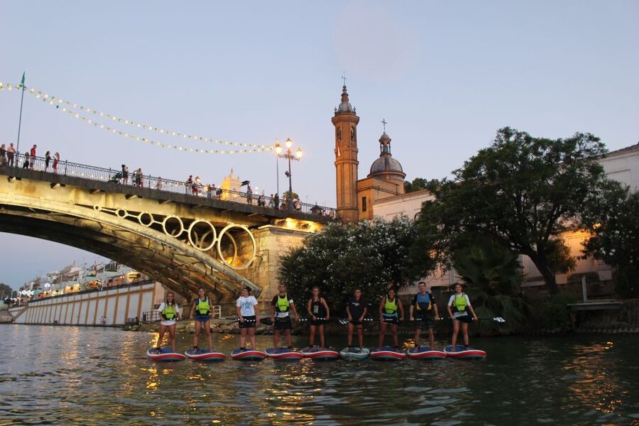 Seville: Sunset and Evening Paddle Boarding Tour - The Guadalquivir at sunset