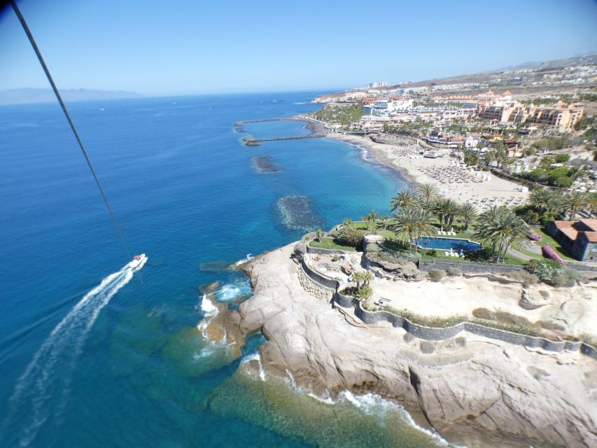 Tenerife Costa Adeje Parasailing - Seeing Playa Las Americas from 100 metres up