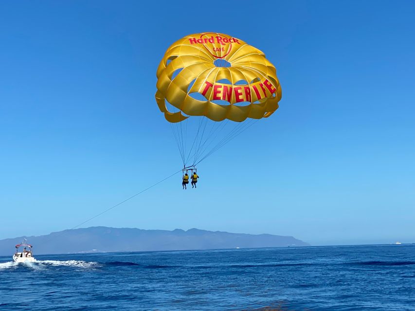 Tenerife Costa Adeje Parasailing - The boat ride before your flight
