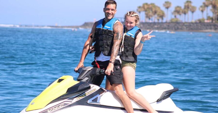 Tenerife: Jet Ski Guided Tour with Optional Photo Service - Leaving the dock on a guided Yamaha jet ski
